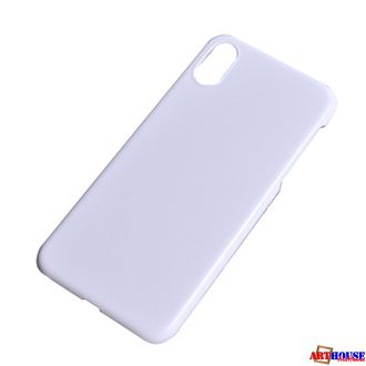 IPhone Х - Белый чехол глянцевый пластик (для 3D-машины вакуумной)