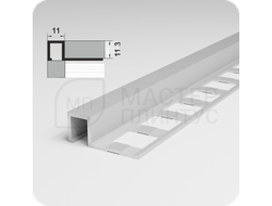 Окантовочный плиточный профиль из алюминия Лука ПК 11-10  муар айс