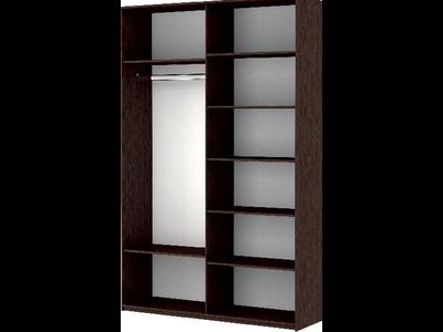 Шкаф- купе 2-Х дверный Е 1 "Экспенс" фасад зеркало 1.2/1.4/1.6 М