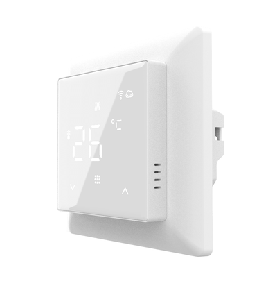 Терморегулятор GY516 под рамку, белый + белая подсветка с Wi-Fi, Алиса