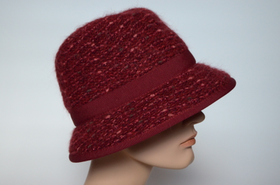 Фетровая шляпа бордового цвета италия Визио фото