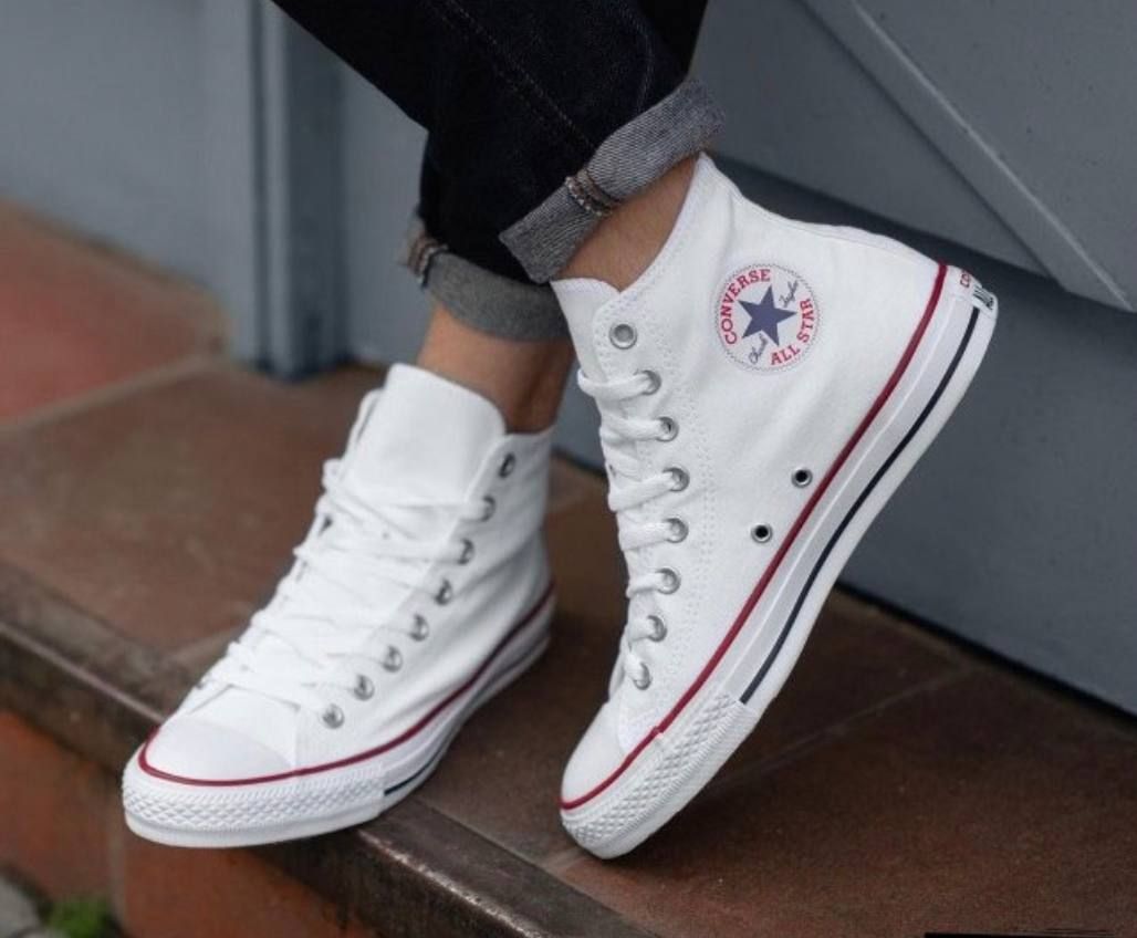 Белые высокие Converse