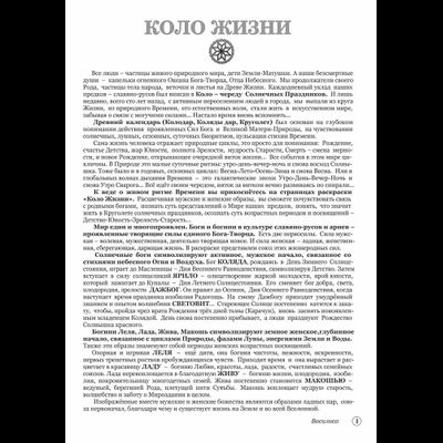 Раскраска «КОЛО ЖИЗНИ»