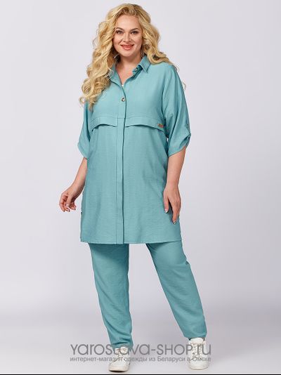 Женский 3-х предметный комплект в бирюзовом оттенке