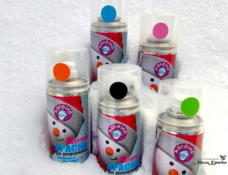 Меловая краска для декорирования снежных и ледяных фигур, 210мл цвета в ассортименте
