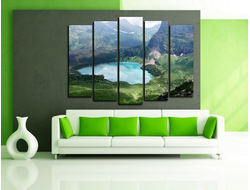 Модульная картина "Горное озеро"