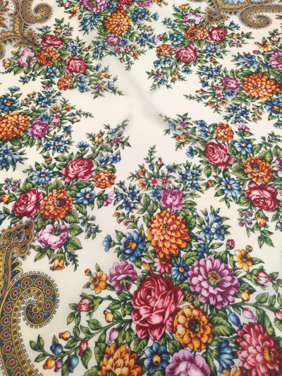 Павловопосадский платок Цветочная ария 2036-2