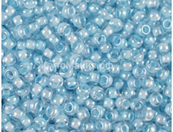 БИСЕР PRECIOSA 10/0 - 50г - 38162 ПРОЗРАЧНЫЙ БЛЕСТЯЩИЙ С ГОЛУБОЙ ЛИНИЕЙ ВНУТРИ
