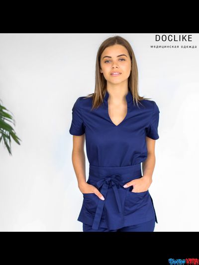 БЛУЗА DOCLIKE DL418 синяя