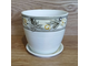 Керамический горшок для цветов "Бромелия" 12 см (1 л) белый с серым