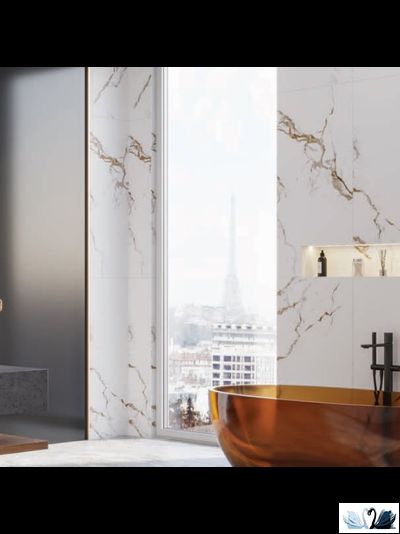 Керамогранит Stellare Ceramica Carrara Bronze 60x60 см белый матовый