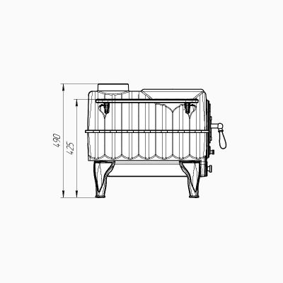 Печь отопительно-варочная Тайга PRO до 100 м3
