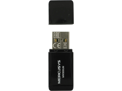 Адаптер WI-FI  Mercusys MW300UM Черный