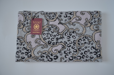 Vizio шарф 1686 SS серо розовый жаккард