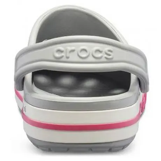 CROCS BAYABAND CLOG СЕРЫЕ С РОЗОВЫМ