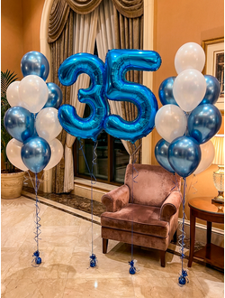 Шары на 35 лет мужчине с цифрами