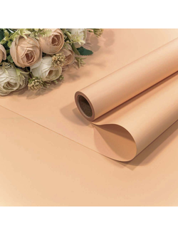 Пленка матовая "Корейская" 58см*10м Персиковый ПР28/13