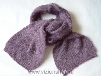 Сиреневый шарф женский вязаный из мохера Италия Vizio Quebluxor