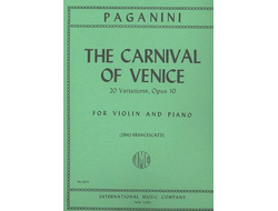 Paganini, Nicolò Carnival of Venice op.10 20 variations for violin and piano