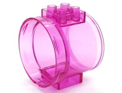 Cylinder Tube, Straight, Trans-Dark Pink (49736 / 6380028)