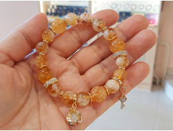 Сборка комбинированного браслета из камней на резинке, от 500 руб. (№22933)