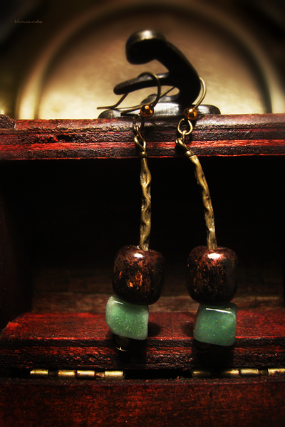 Бохо-серьги "Воспоминания об осени"