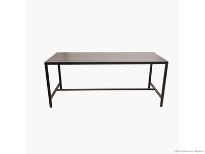 Стол Македония из алюминия со столешницей ДПК 200 см