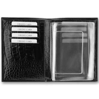 Бумажник водителя QOPER Drive bifold black croco