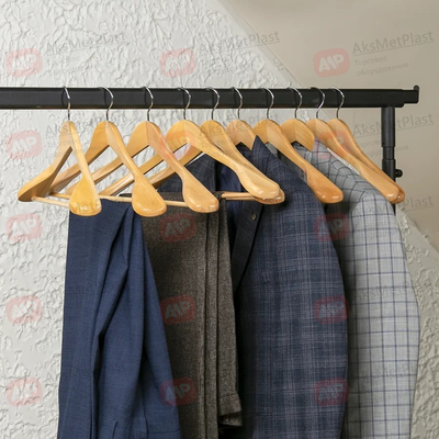 C30-5D Вешалка-плечики для одежды деревянная объемная с перекладиной