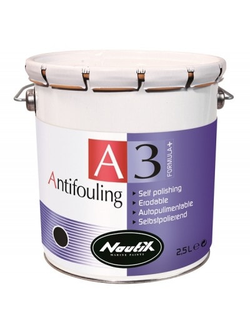 Необрастающая краска «NAUTIX А3» самополирующаяся для стеклопластика, дерева и стали со скоростью до 55 км/ч 2.5л