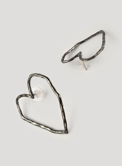 (АРТИКУЛ: 7122/81) СЕРЬГИ ЖЕНСКИЕ, СРЕДНЕГО РАЗМЕРА, ЦВЕТ "ТЕМНЫЙ МЕТАЛЛ"