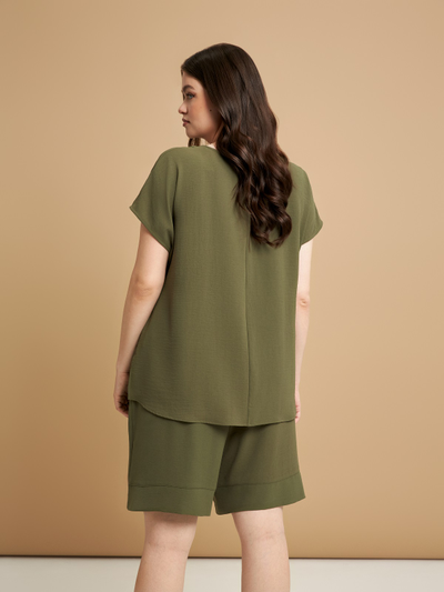 Женский топ с коротким рукавом