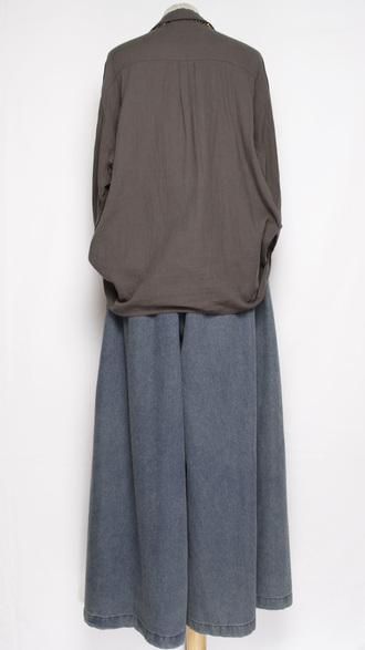 Рубашка Бохо "Муслин два кармана" хаки, малахит, графит, черная до р.54