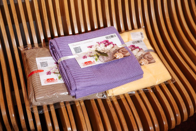 Плед вязаный "Шишки" 110*160