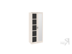 Шкаф для одежды с 1-ой глухой и 1-ой зеркальной дверью «Токио»