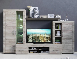 Гостиная Джерси, дуб крафт серый