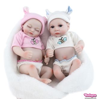 Куклы реборн — двойншки  "Митя" и "Аня" 28 см