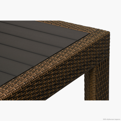 Стол Престиж прямоугольный ДПК/ротанг 190 см