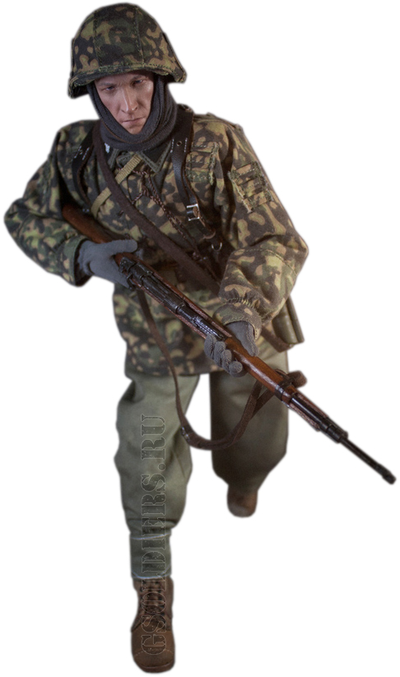 Немецкий солдат - Коллекционная фигурка 1/6 - 3rd SS-Panzer-Division MG34 Gunner Ver. C "Curtis" (D80127) - DID