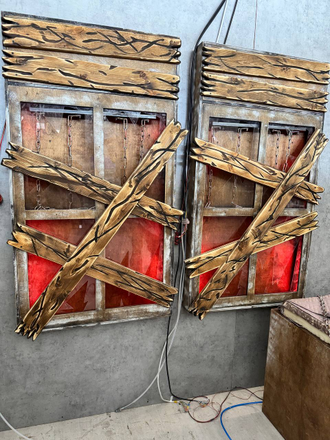 Two windows with effects