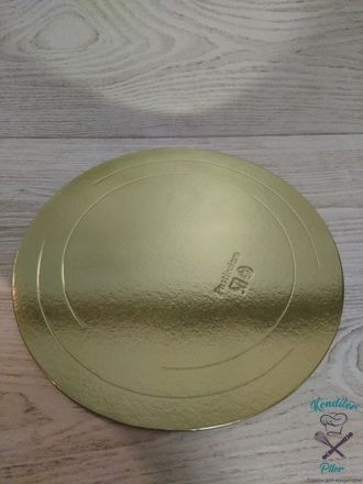 Подложка усиленная золото/жемчуг круг d= 320 мм (3,2 мм)