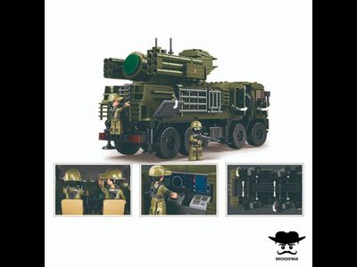 Конструктор SLUBAN M38-B1252 серия Армия. Российская боевая машина самоходный зенитный ракетно-пушечный комплекс