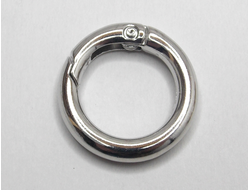 Кольцо карабин диаметр 25/17 мм цвет никель