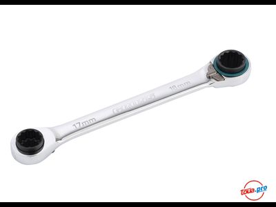 Набор ключей накидных с трещоткой, 8-19 мм, многоразмерные, реверсивные, CRV GROSS