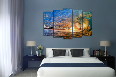 Модульная картина "Яркие волны"