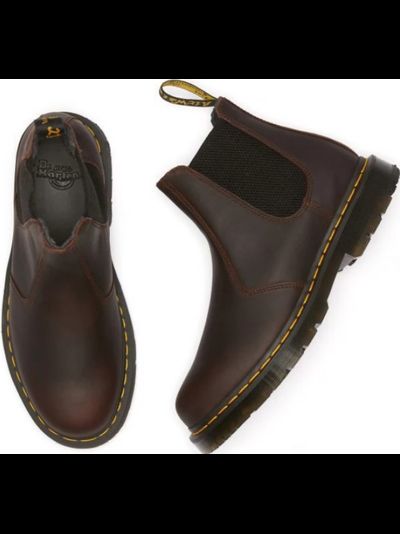 DR. MARTENS CHELSEA LEONORE КОРИЧНЕВЫЕ С МЕХОМ