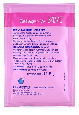 Дрожжи Fermentis Saflager W-34/70, 11,5 г