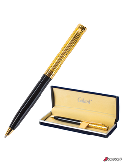 Ручка подарочная шариковая GALANT «Empire Gold», корпус черный с золотистым, золотистые детали, пишущий узел 0,7 мм, синяя. 140960