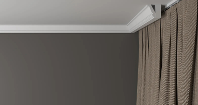 Потолочный плинтус DECOR-DIZAYN DD24, из дюрополимера, под покраску, ударопрочный, 2 метра