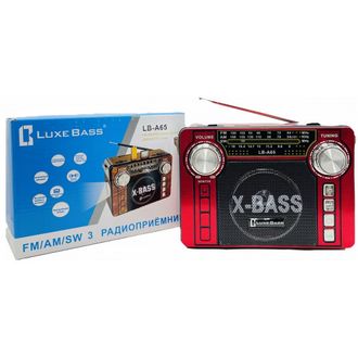 Радиоприемник  LB-A65  , Luxe Bass+USB+SD+фонарик+аккумулятор